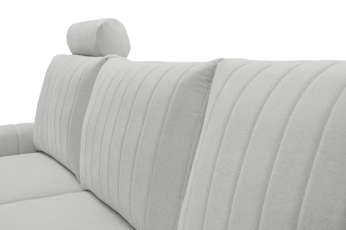 Narożnik rozkładany z pojemnikiem MONACO LOFT 251 cm lewy popielaty - MONACO_NAR_LOFT18_L