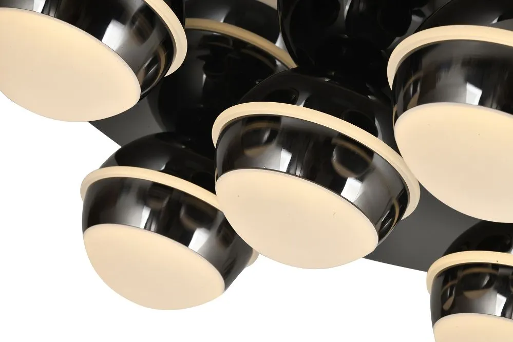 image lampa, połączona, kule, świetlówka, kolor czarny