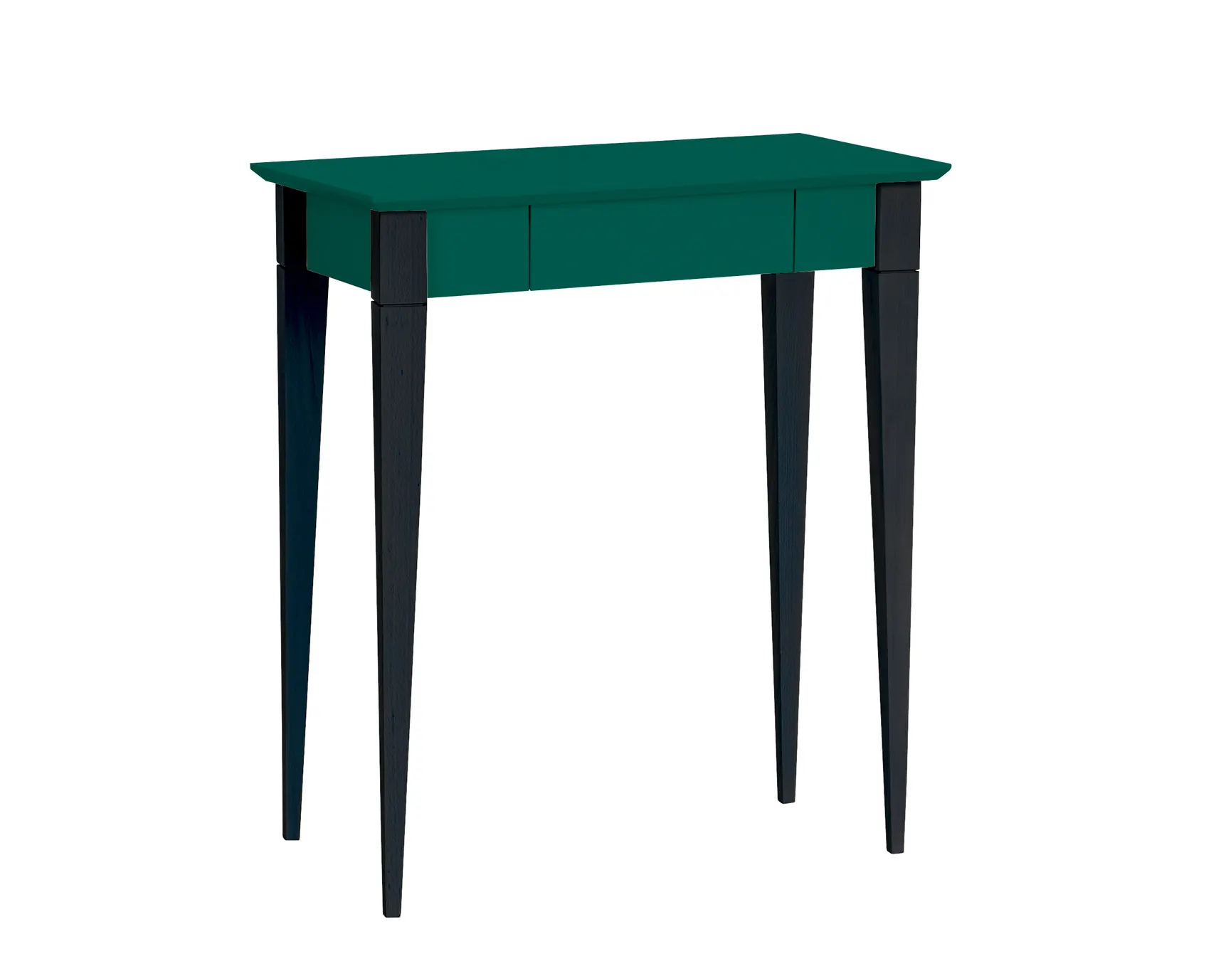 Biurko z szufladą MIMO 65x40 zielony blat /czarne drewniane nogi Meble, Tabela, Biurko, Stół do jadalni