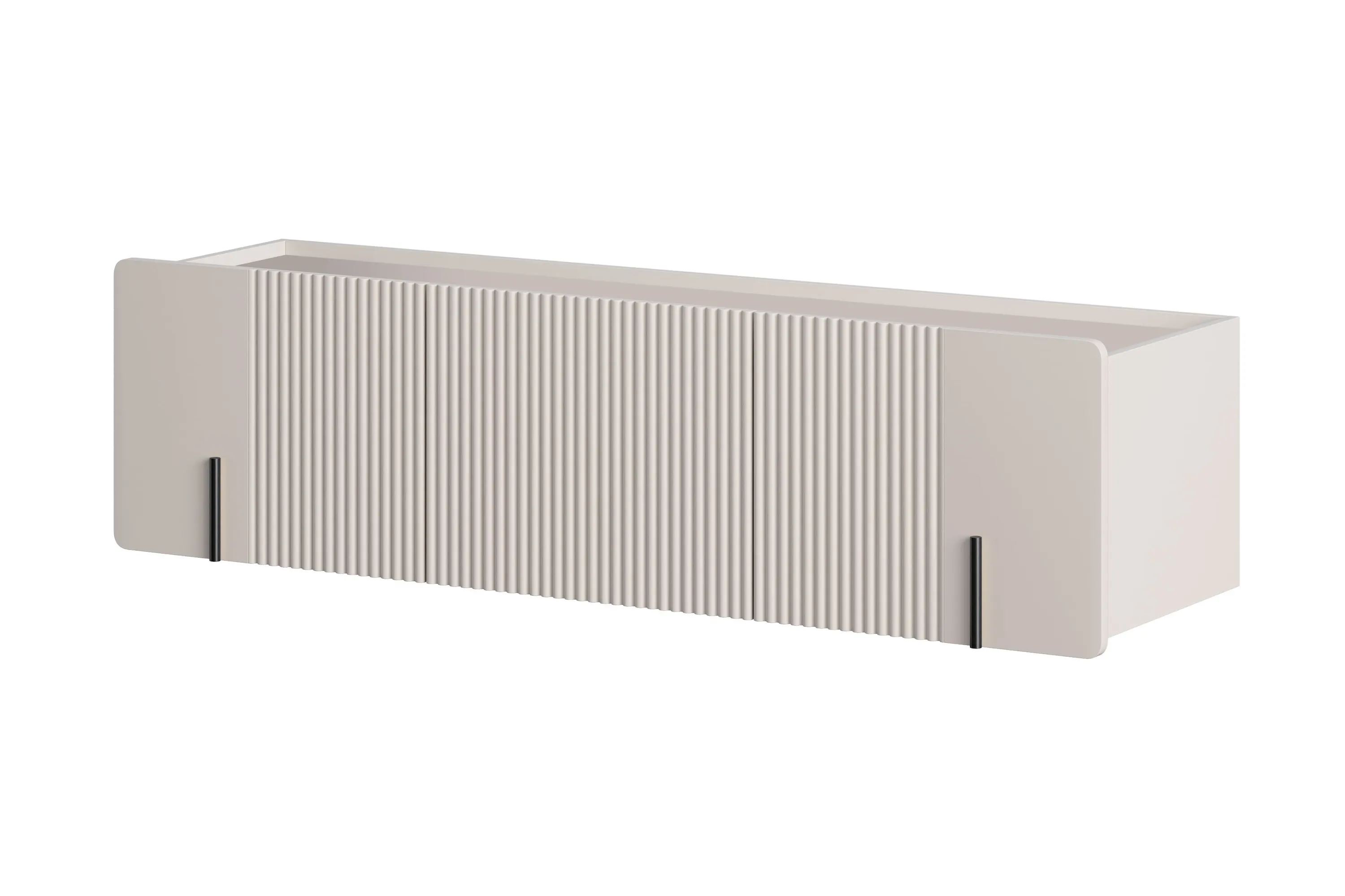 Szafka RTV wisząca MALMI 2-drzwiowa z 1 szufladą 150cm - kaszmirowy - czarny Łóżeczko, Meble, Łóżko dziecięce