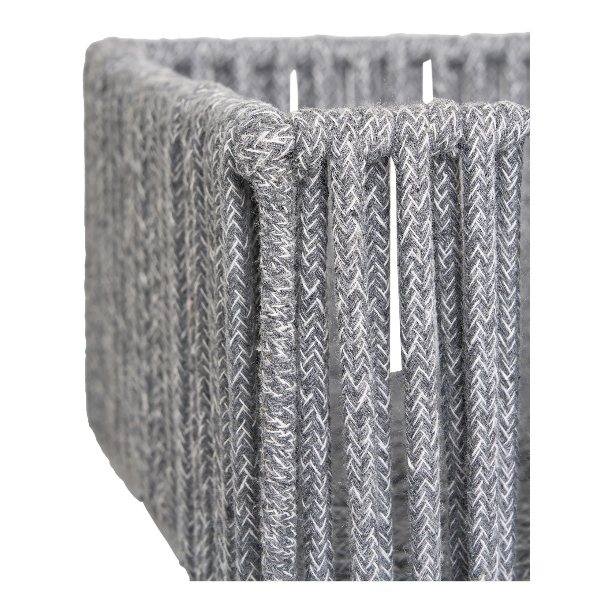 Kosze ARESE zestaw 3 sztuk bawełna metal szary - 4401559