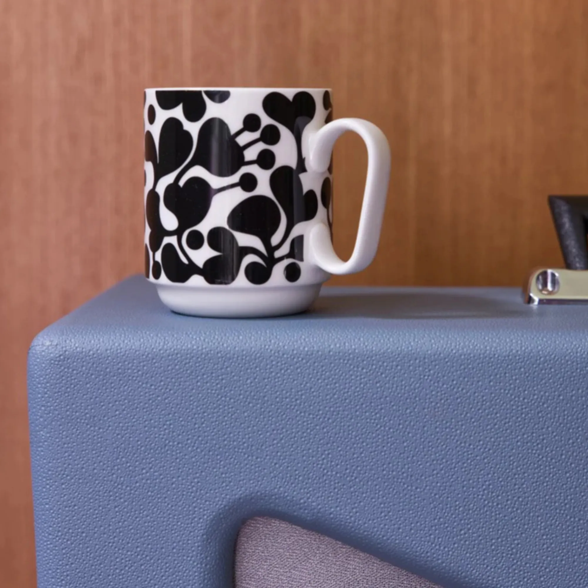 image kubek, mug, czarno-biały, wzór, ceramiczny