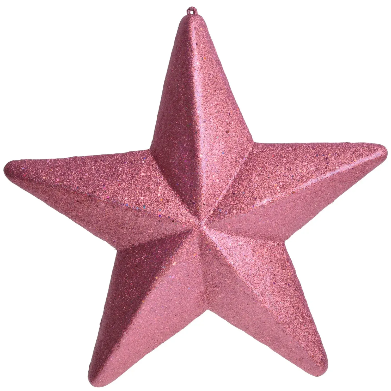 Zawieszka GWIAZDA 20 cm średnia różowa