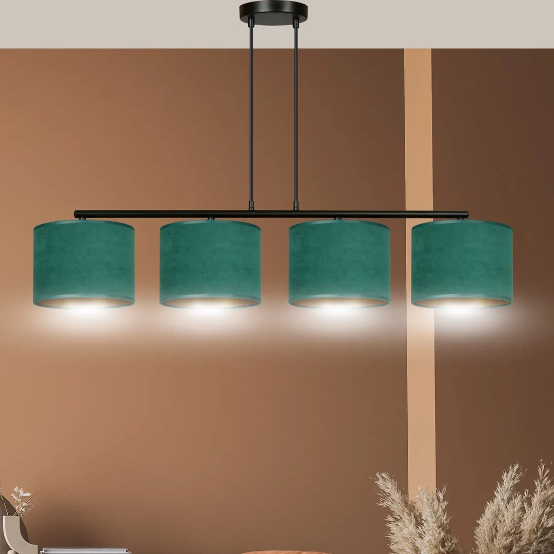 Lampa wisząca HILDE 4 czarny zielony — zdjęcie 9