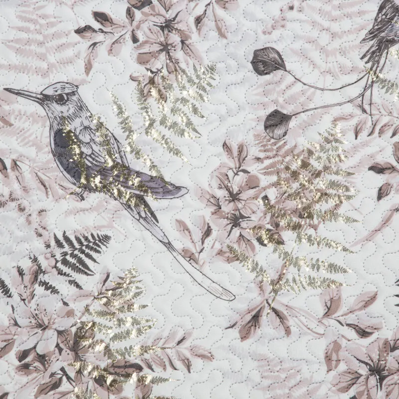 Narzuta ze złotym akcentem D91 POLY 220 X 240 CM Biały, Różowy, Złoty — zdjęcie 2