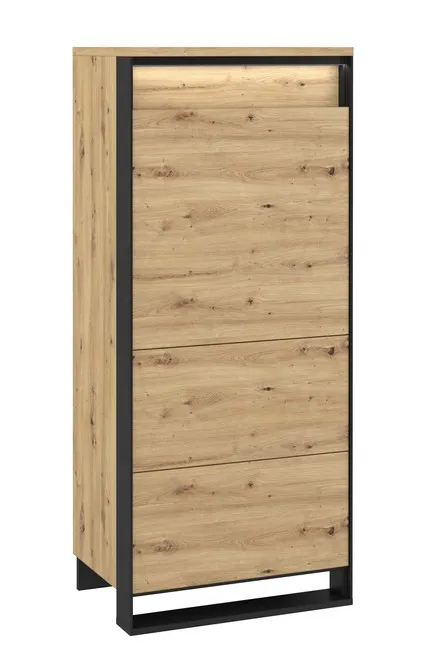 Szafka 60cm LED Quant QA-07 dąb artisan/czarna