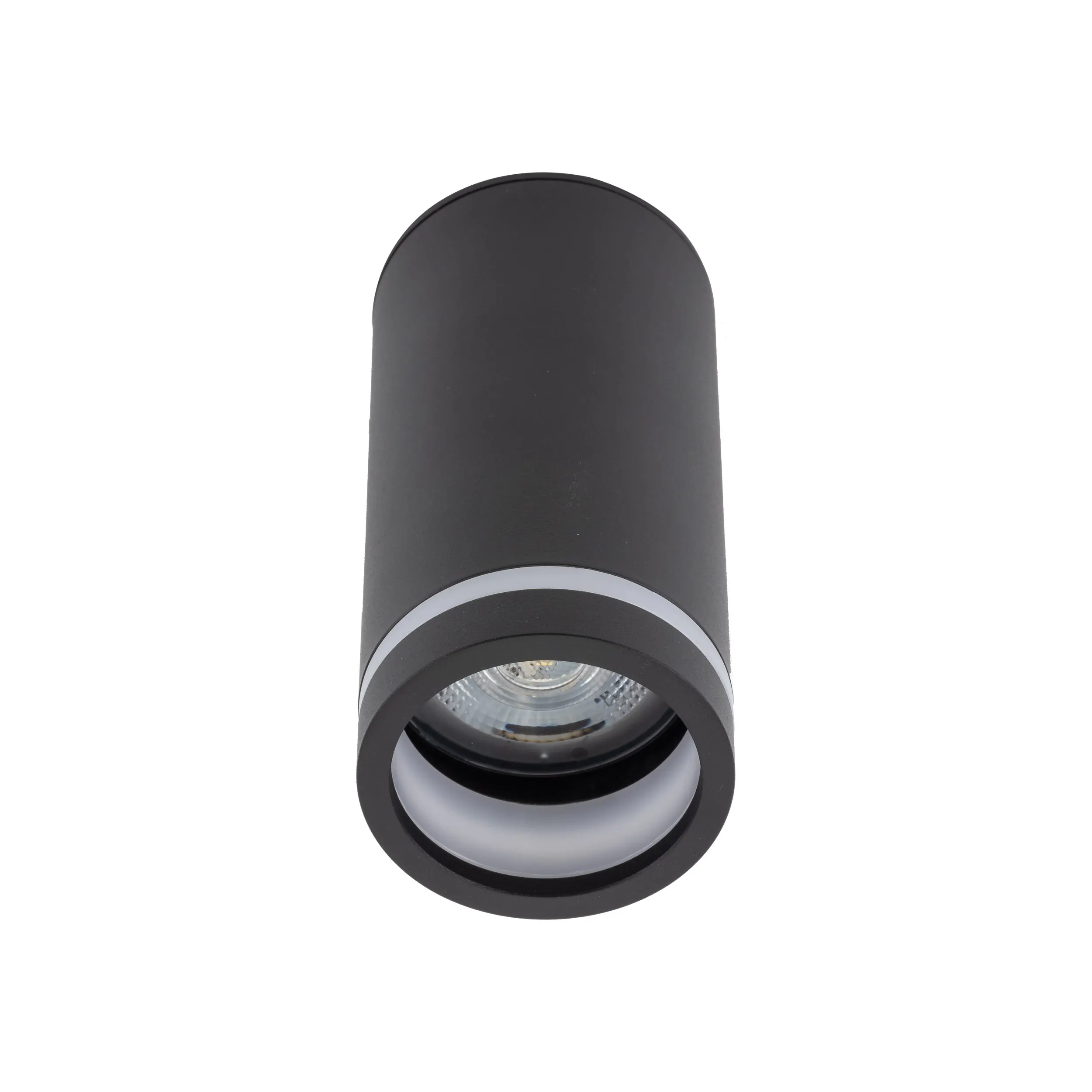 Lampa sufitowa JET czarna z pierścieniem 11x5cm