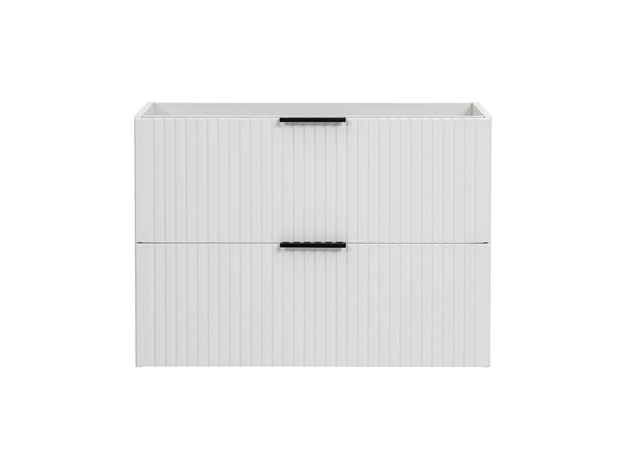 Szafka podumywalkowa ADEL ryflowana z szufladami 80x57x46cm biała - ADEL_WHITE_82-80-B-2S