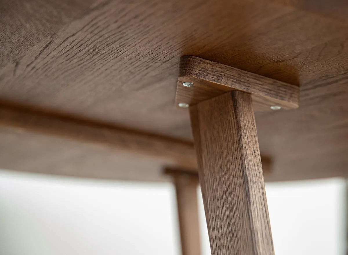 Stolik kawowy dębowy ORBETELLO okrągły 70 cm tabacco - 3SORB58T