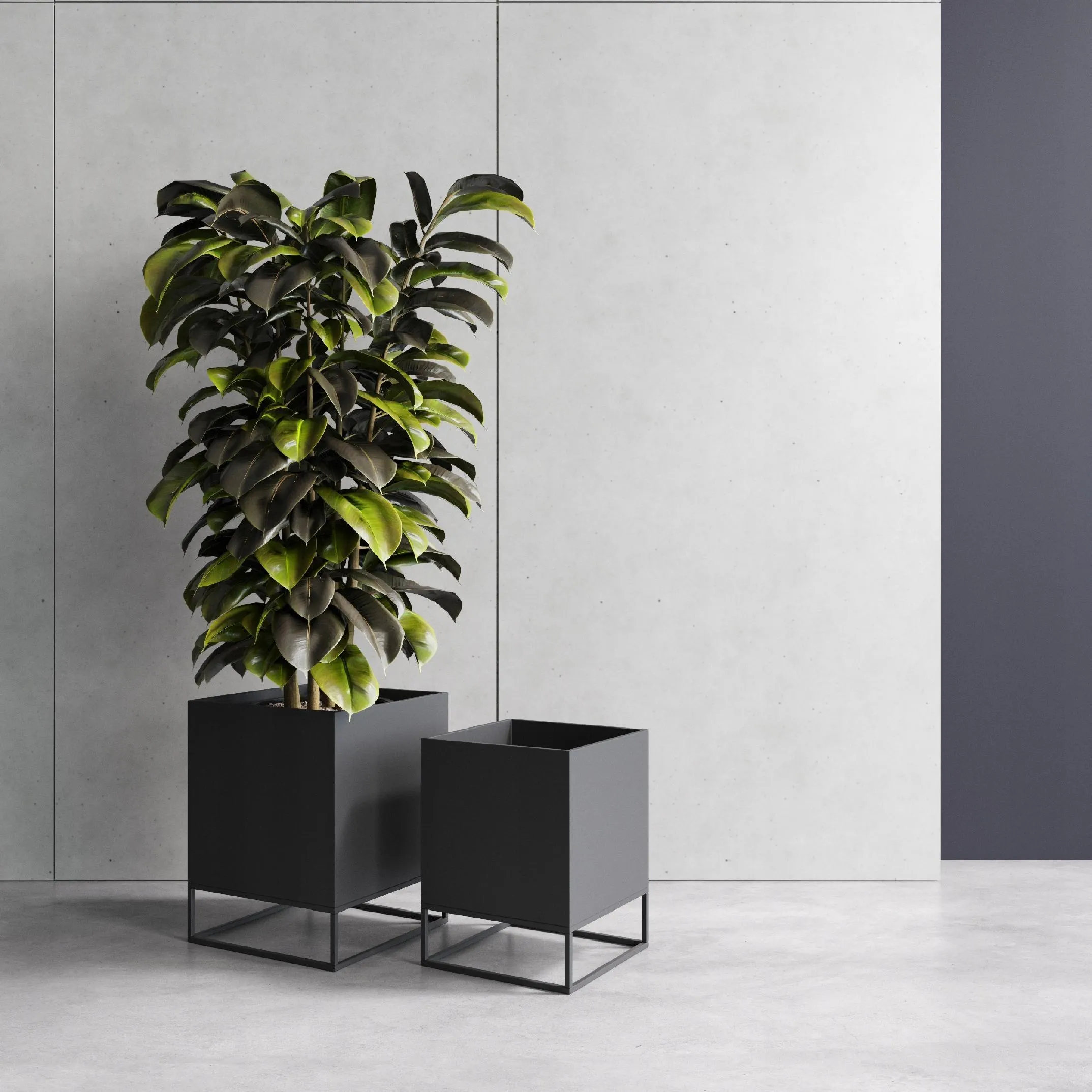 DONICZKA-osłonka na donice metalowa BORDEAUX S czarna - LD_TZ000035