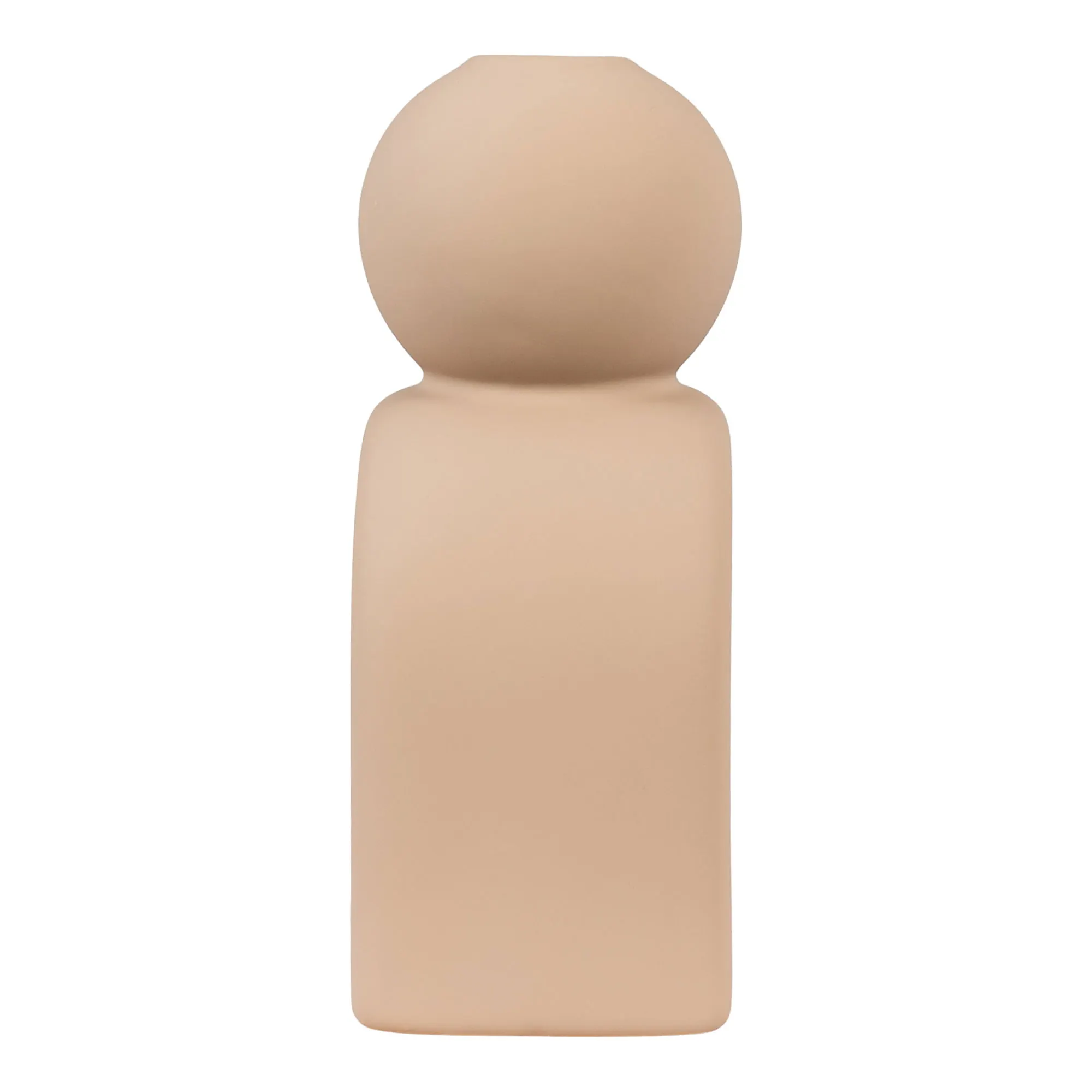 Świecznik ceramiczny CANDLE 105x65x17 ciemny beż - 4561175