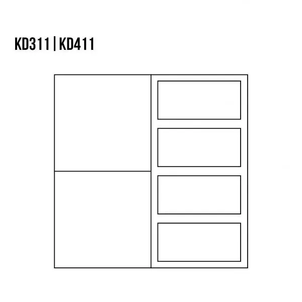 Komoda dębowa KD311 Naturalny DREWMAX — zdjęcie 3
