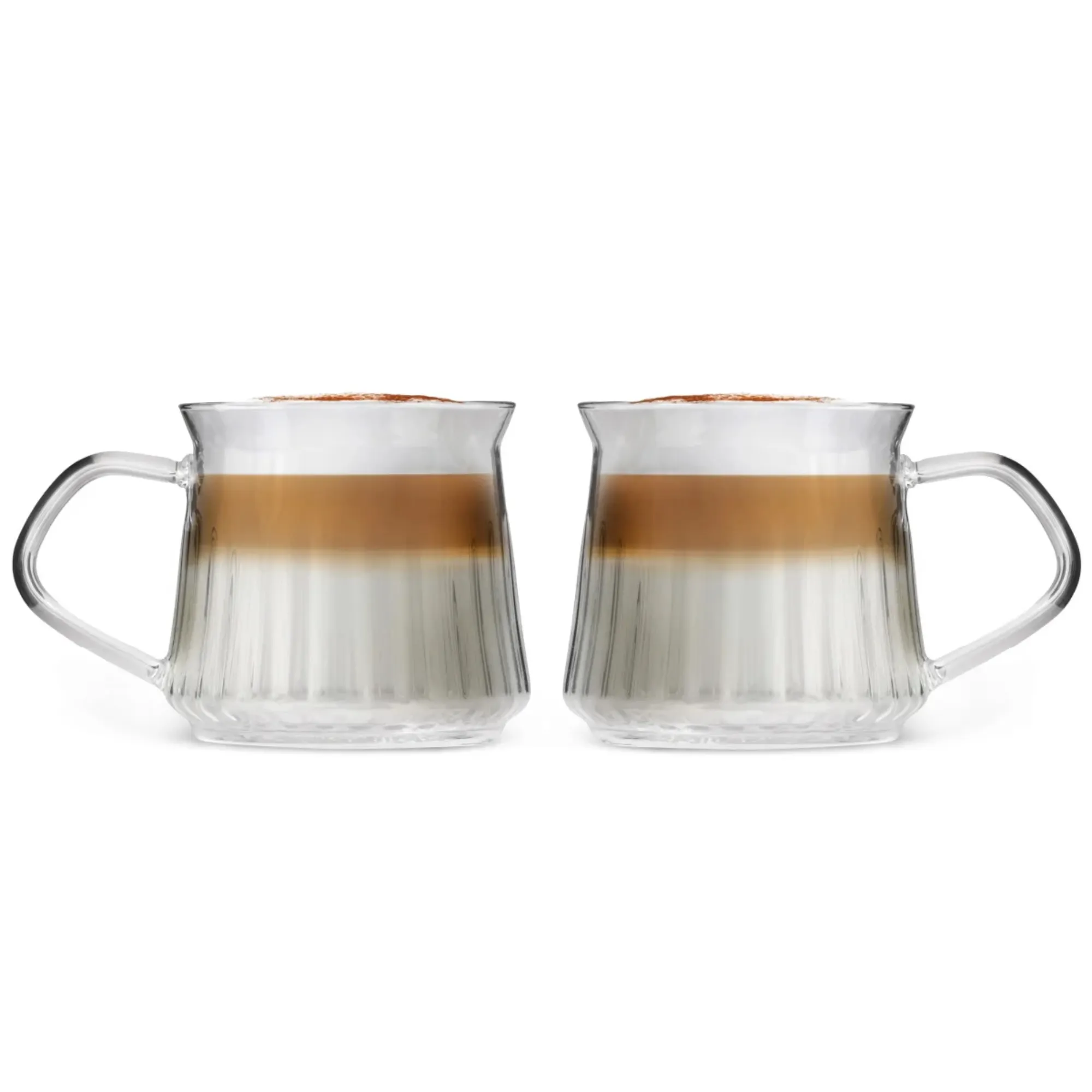 Filiżanki zestaw 2 szt. 2 MIA 320 ml transparentny glass, kawa, kubek, podwójny, zestaw