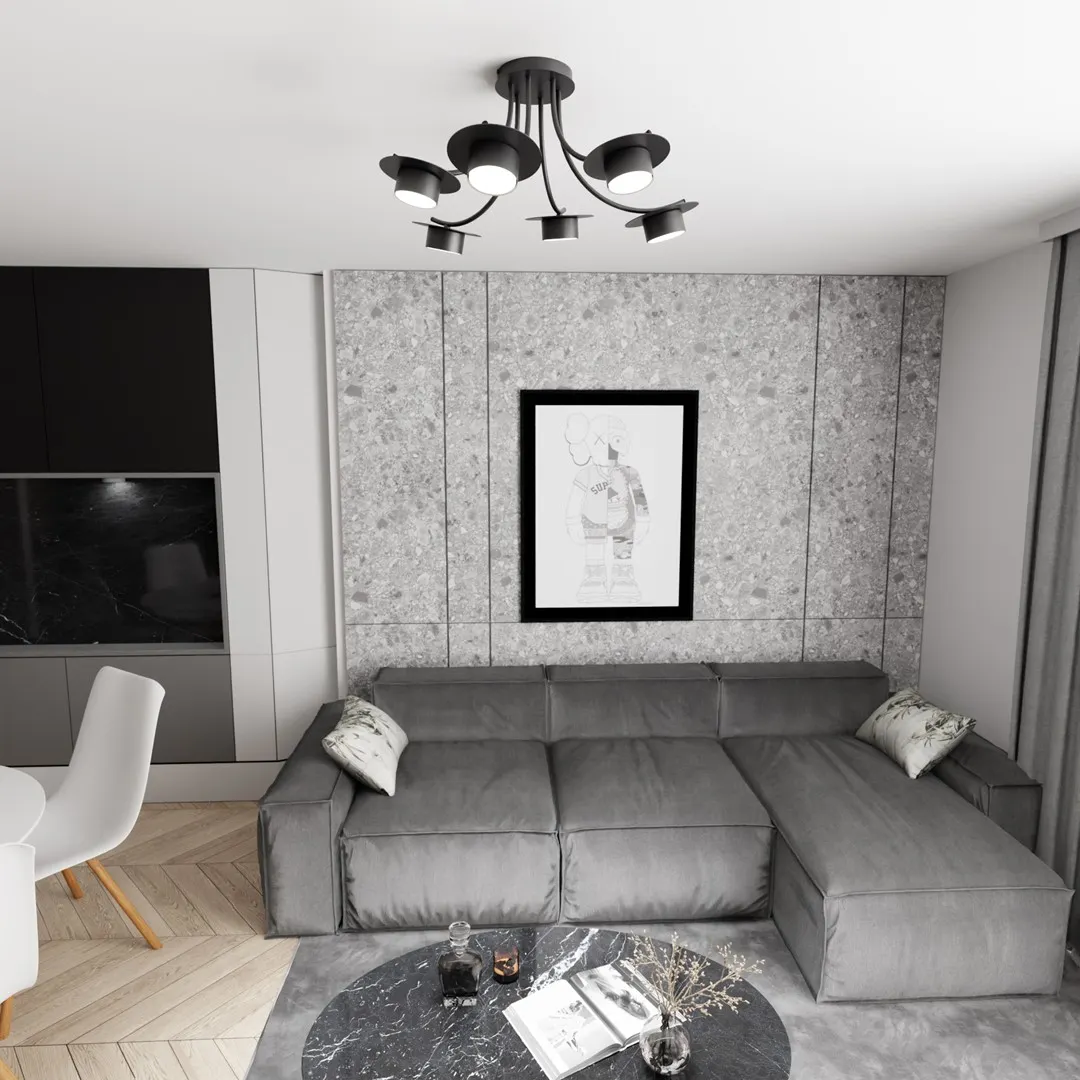 Lampa sufitowa ENSO 6 BL czarna - 1445/6