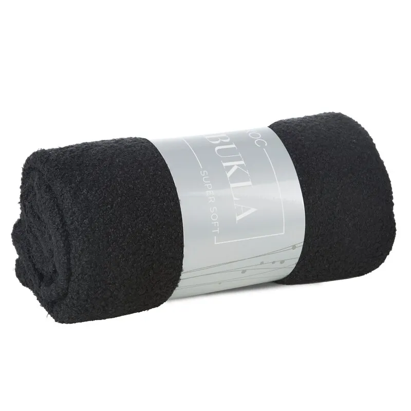 Wyjątkowo miękki koc BUKLA 200 X 220 cm Czarny - EU_438725