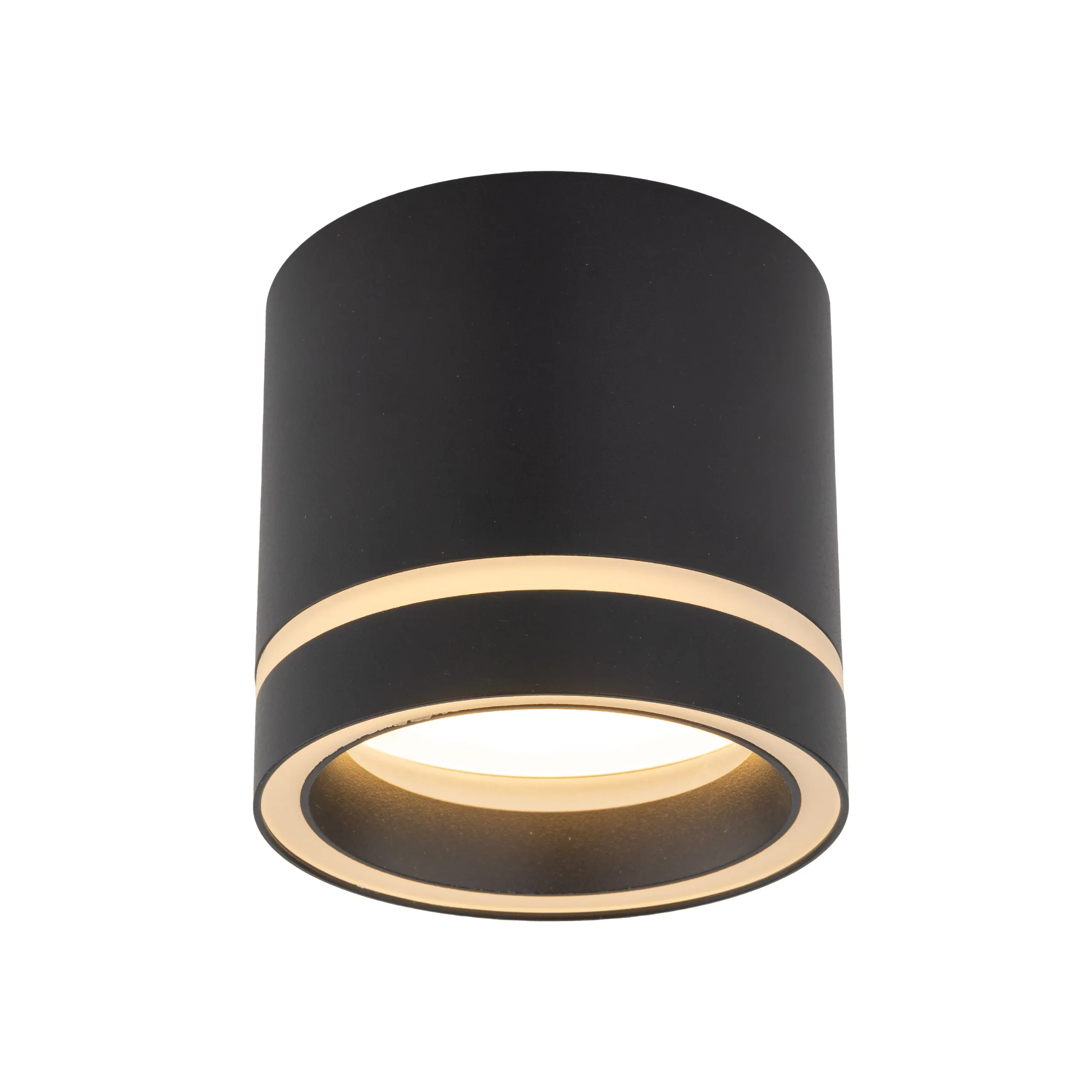 Lampa sufitowa JET czarna okrągła z pierścieniami świetlnymi 85x80cm - TK_4351