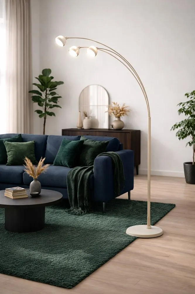 Lampa podłogowa BIARRITZ 3 LED kaszmirowa — zdjęcie 2