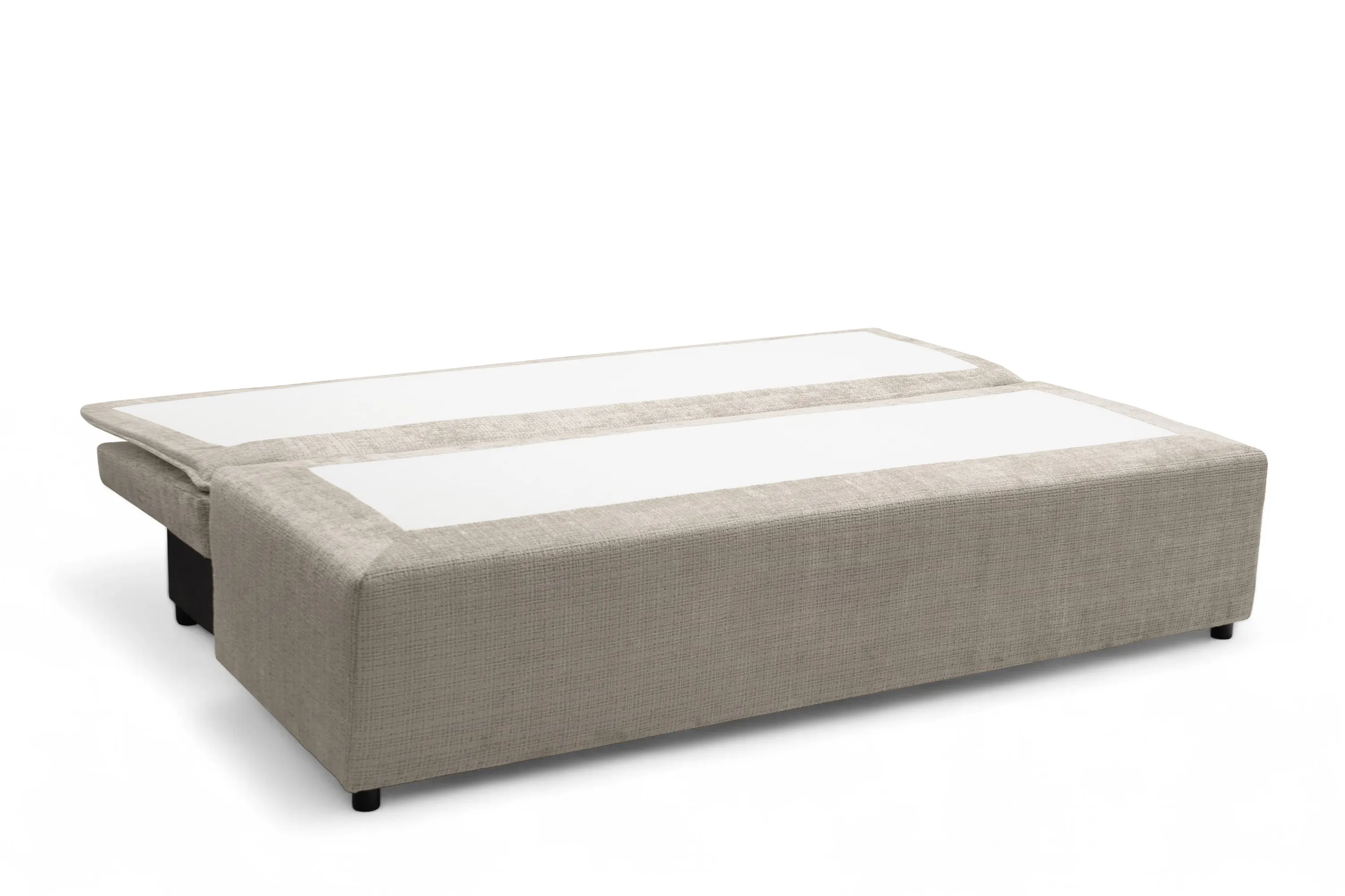 Sofa rozkładana z pojemnikiem FIRIOZA 210 cm ciemnobeżowa - B_165928