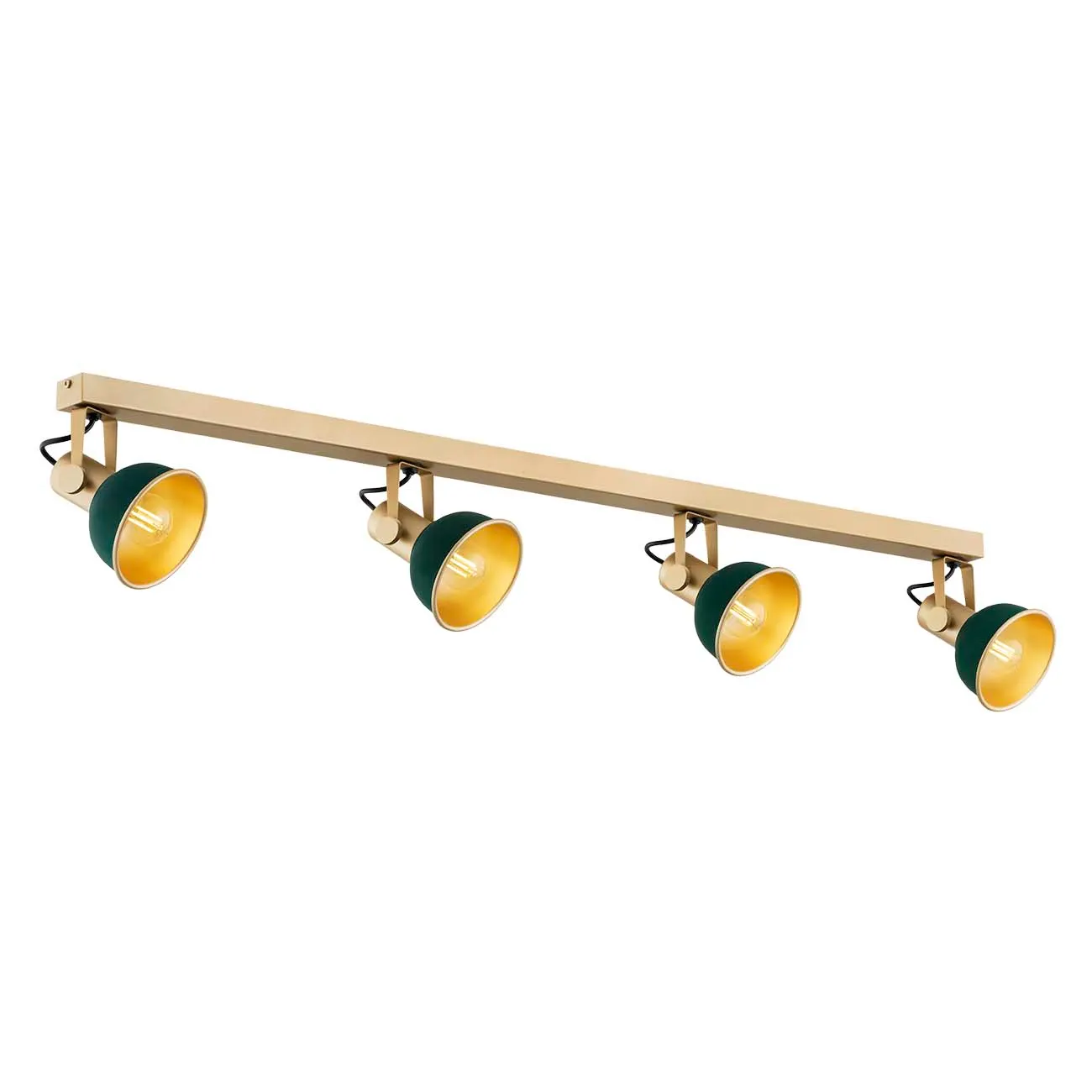 Plafon LENORA metalowy złoty matowy zielony 119 cm Plafon LENORA metalowy złoty matowy zielony 119 cm