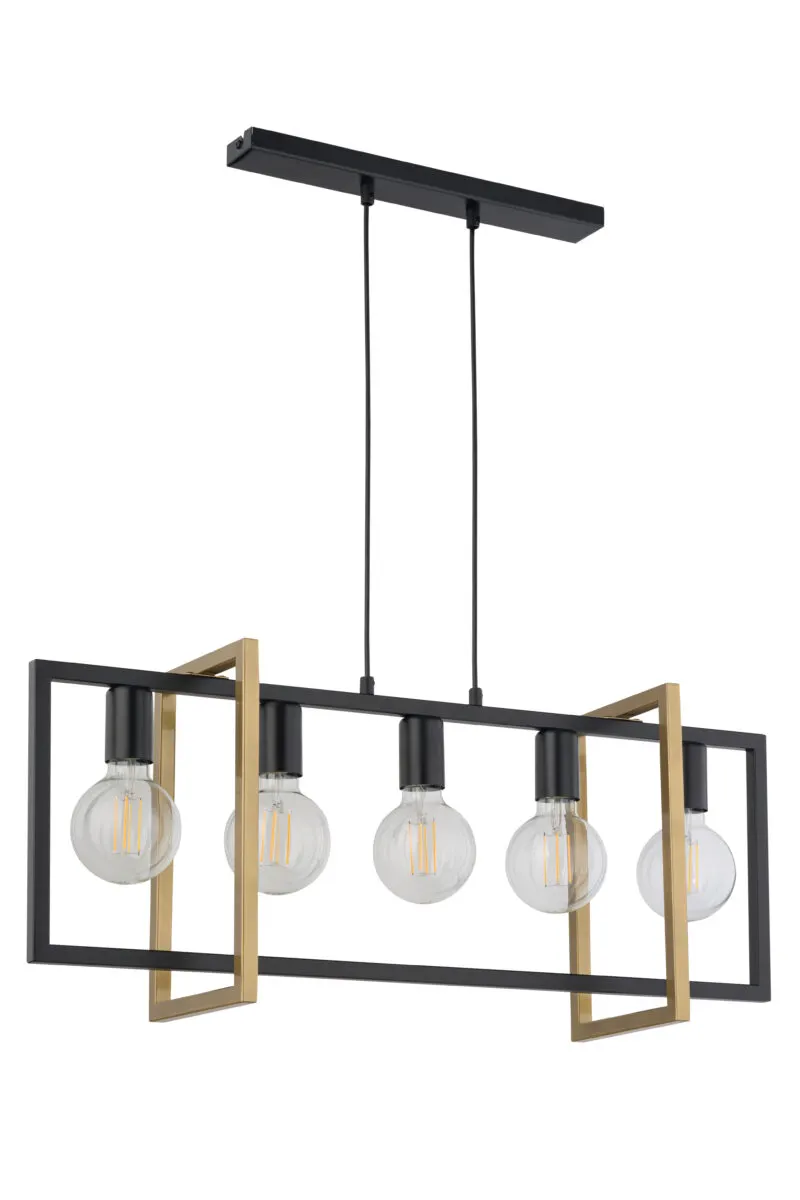 Lampa wisząca EDEN 5 czarno-złota