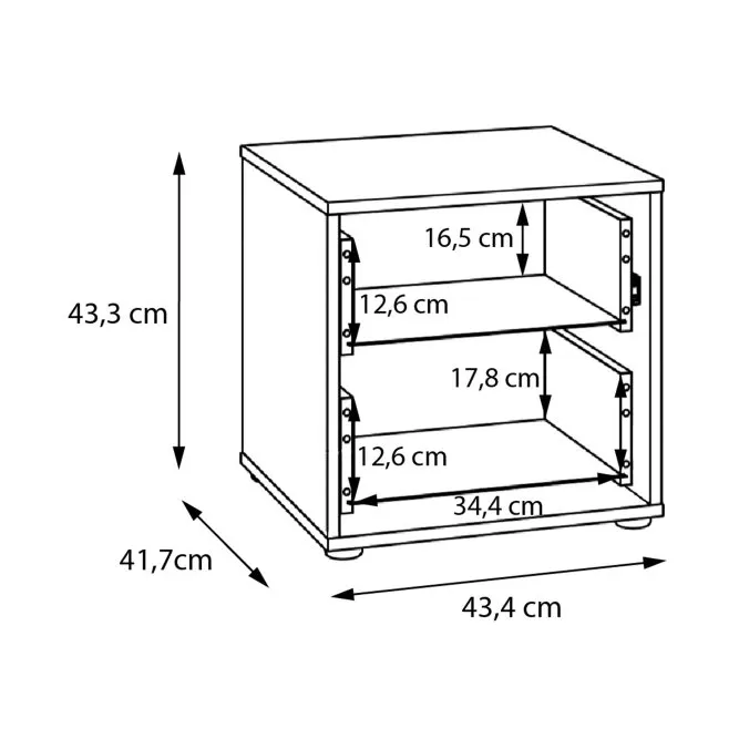 szafka, meble, szafka nocna, meble drewniane, wymiar 43 cm