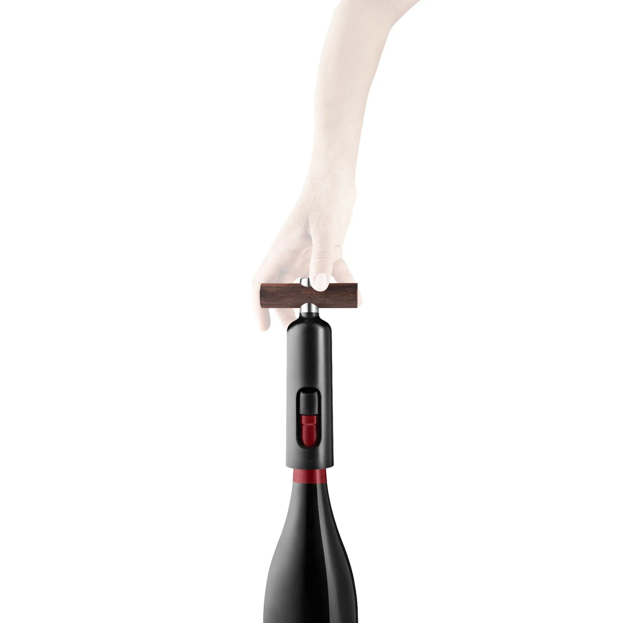 image winení, corkscrew, szczotkowany, z korkiem, narzędzie do otwierania wina