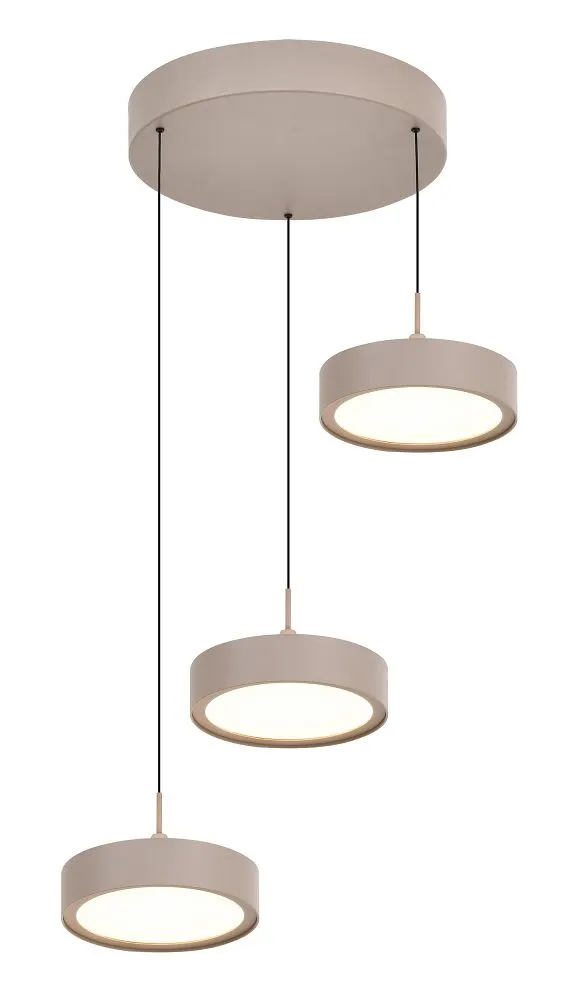 lampa wisząca, pendant lamp, trzy zawieszenia, metalowy abażur, okrągła lampa