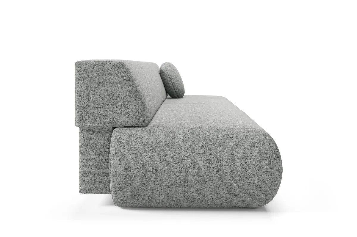 Sofa rozkładana z pojemnikiem PUENTE 214 cm stalowa