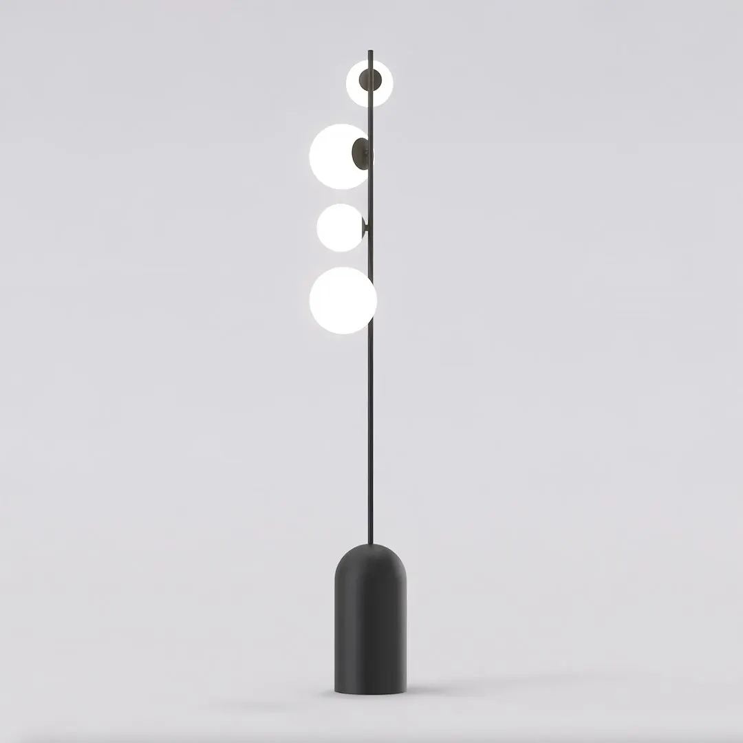 Lampa podłogowa ETNO LP4 metalowa podstawa czarna