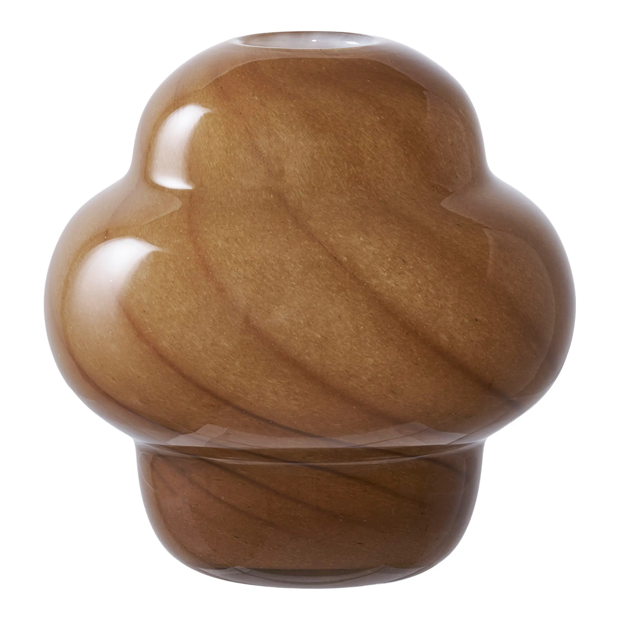 Wazon ze szkła VASE fi16x17 cm brązowy