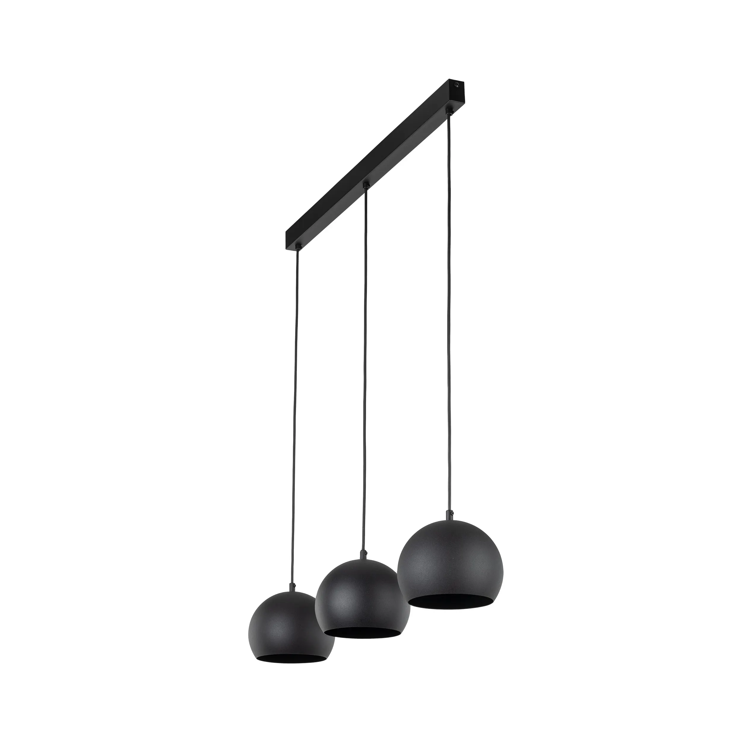 Lampa wisząca ZOE czarna na metalowej listwie 125x81x17cm - TK_10169