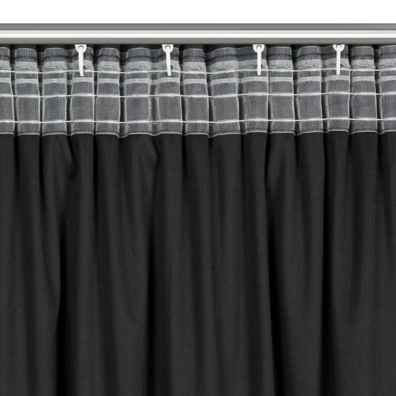ZASŁONA GOTOWA MARION 2 NA TAŚMIE 140 X 270 CM CZARNY - EU_452758