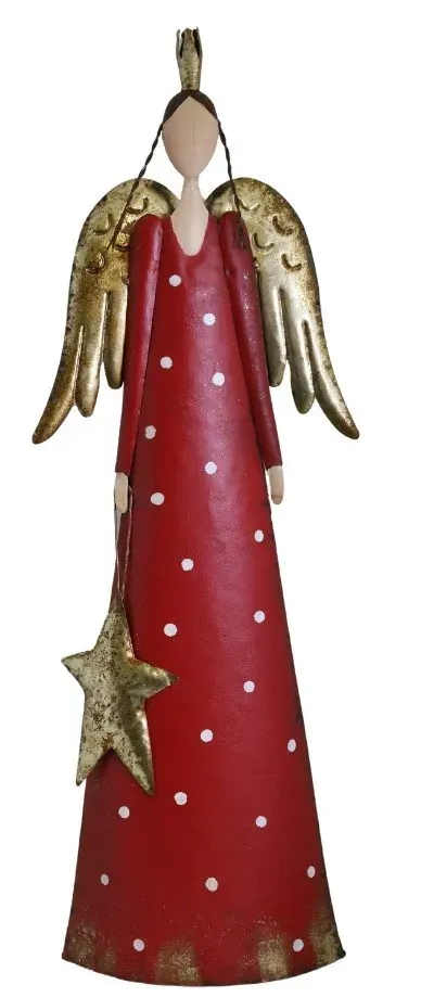 Metalowy ANIOŁ Z GWIAZDKĄ duży czerwony Metalowy ANIOŁ Z GWIAZDKĄ duży czerwony