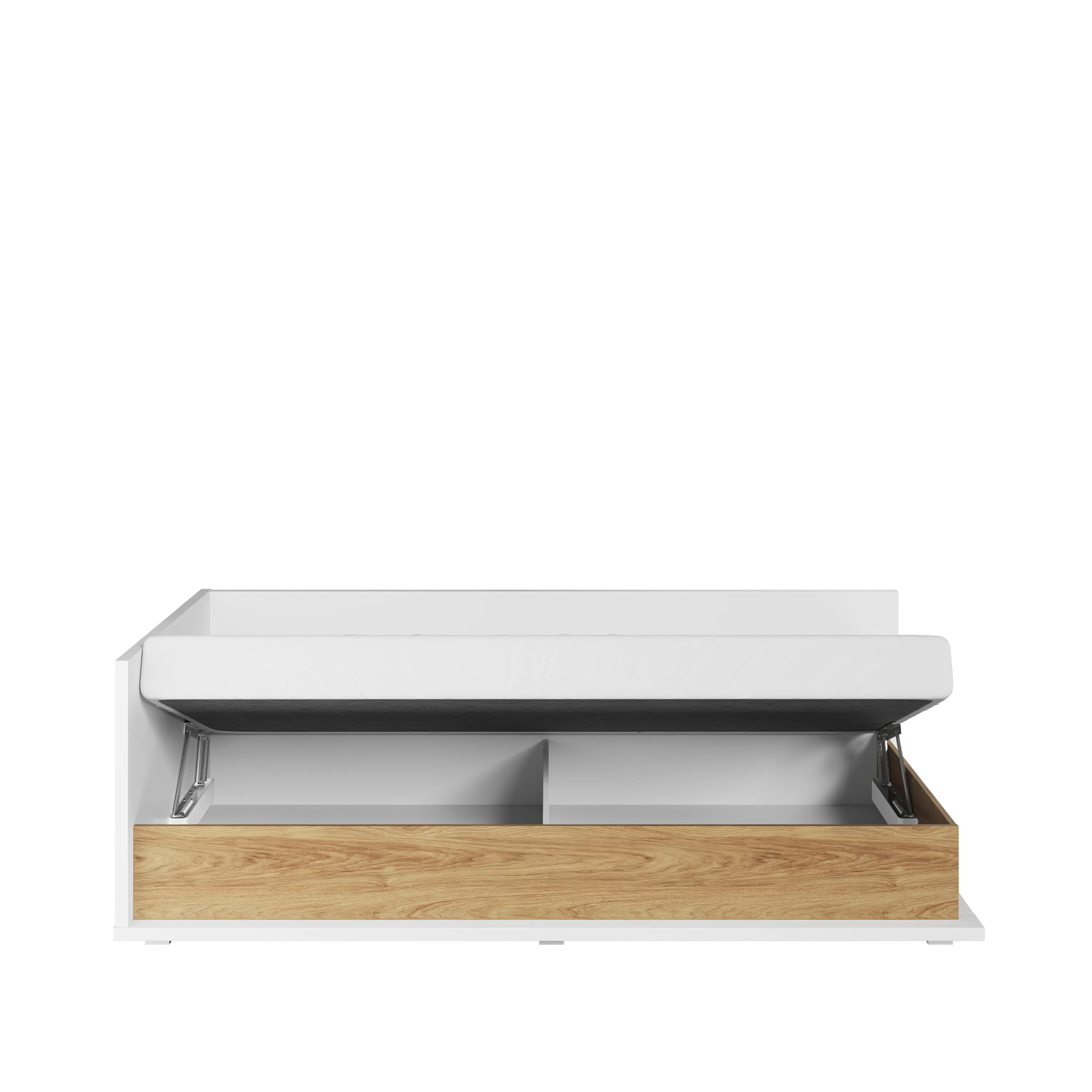 Łózko narożne z materacem Simi MS-09L 90x200 białe - MS9LBH