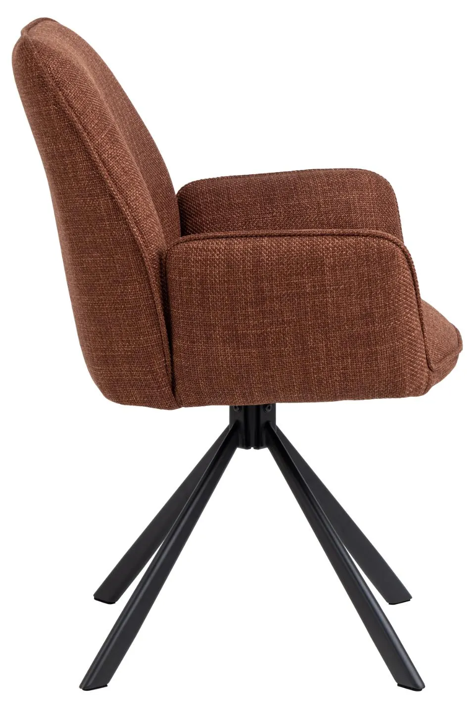 Krzesło obrotowe z podłokietnikami DOMINO Brązowy, Czarny ( zestaw 2 sztuk ) - 0000101940