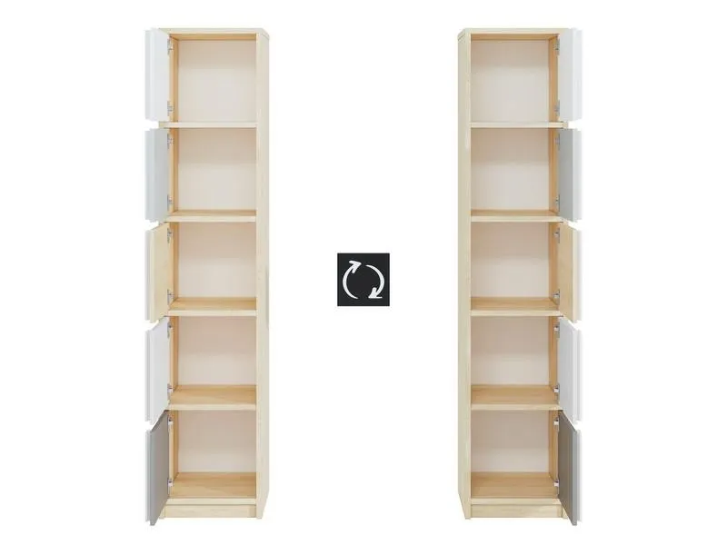 Regał otwarty DROP 06 z możliwością montażu wstawek frontowych buk fjord - 1DROP0601-001