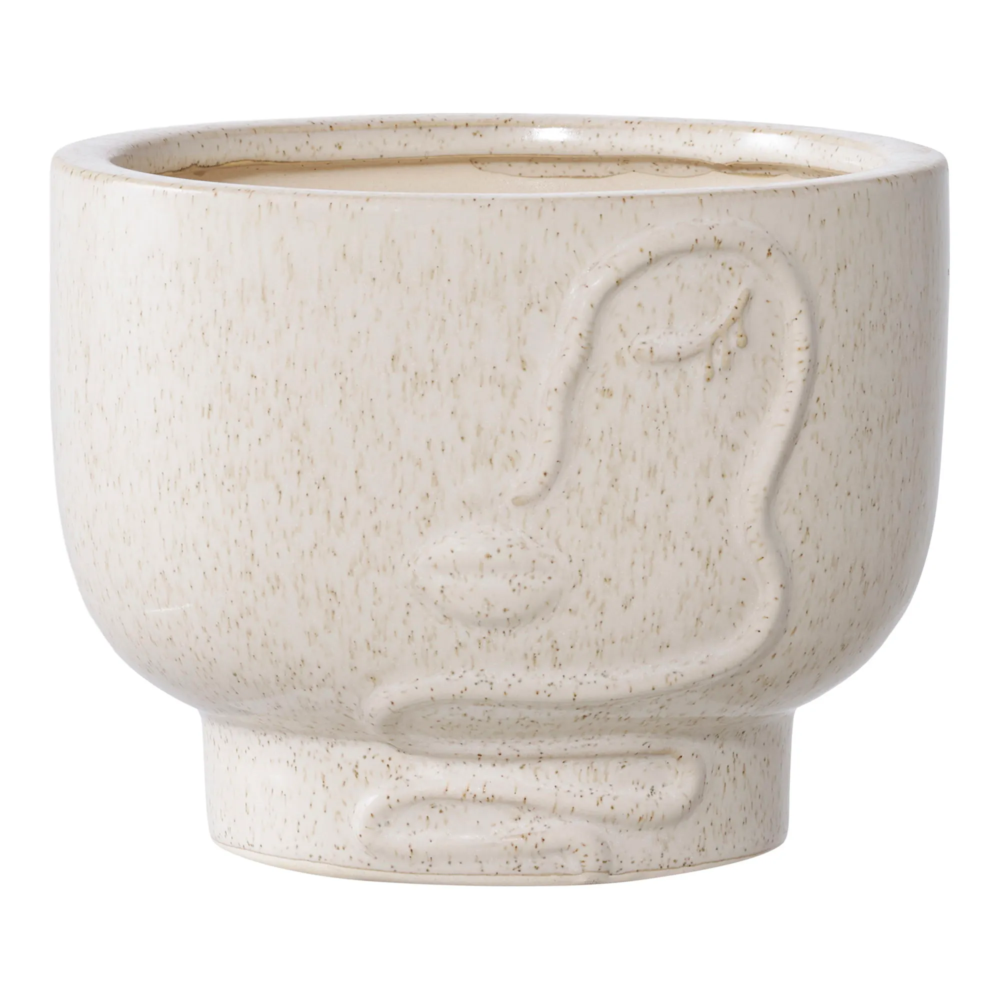 Doniczka ceramiczna FLOWERPOT fi15x12 cm beżowa Miska, Miska na zupę, Ceramika, Porcelana, Puchar