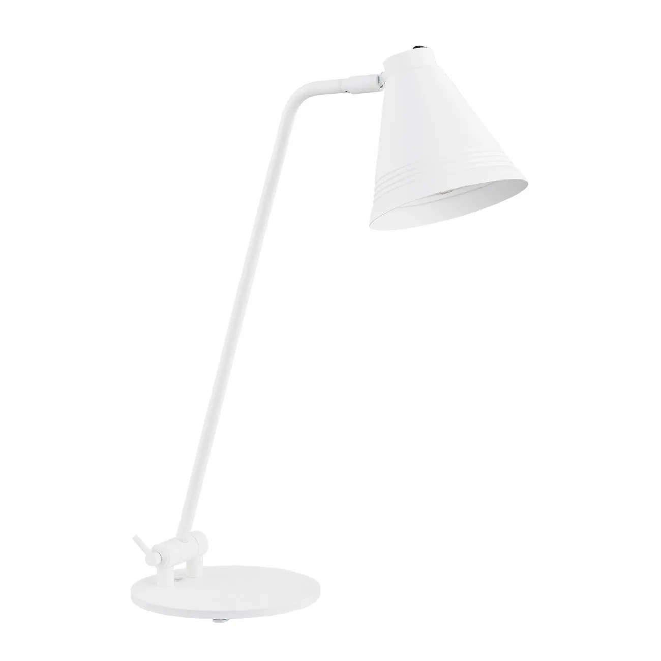 Lampa biurkowa AVALONE metalowa biała regulowana 55 cm - 8000