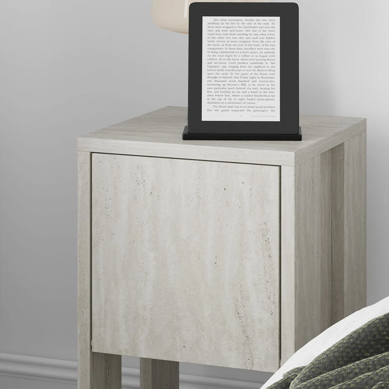 Szafka nocna trawertynowa EMA 30x30x55 beżowa efekt kamienia - ASI_776HMS3440