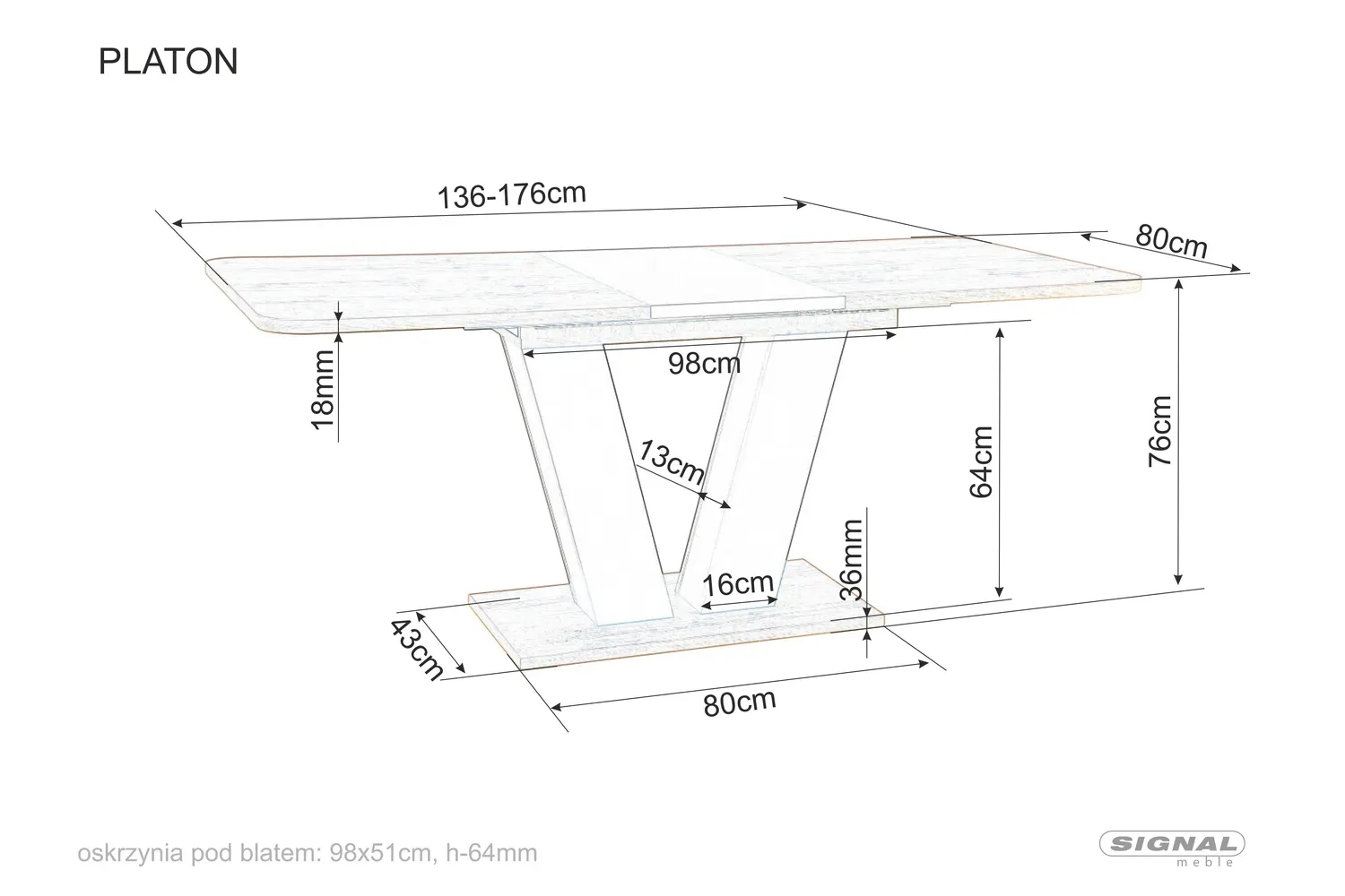 platon136.rys Wykres, Działka, Meble, Tabela