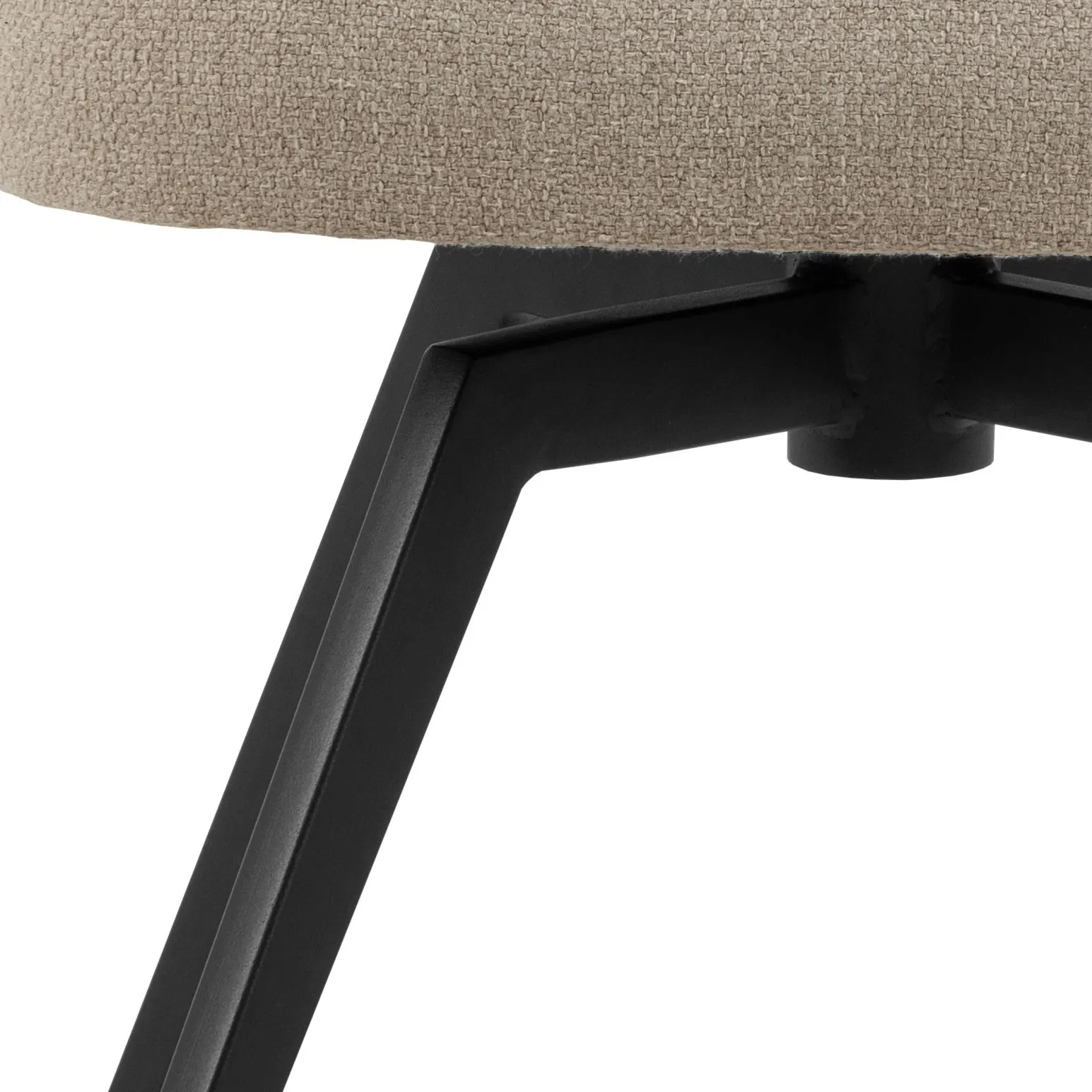 Krzesło obrotowe okrągłe DARLENE beżowy/czarny - 0000107641