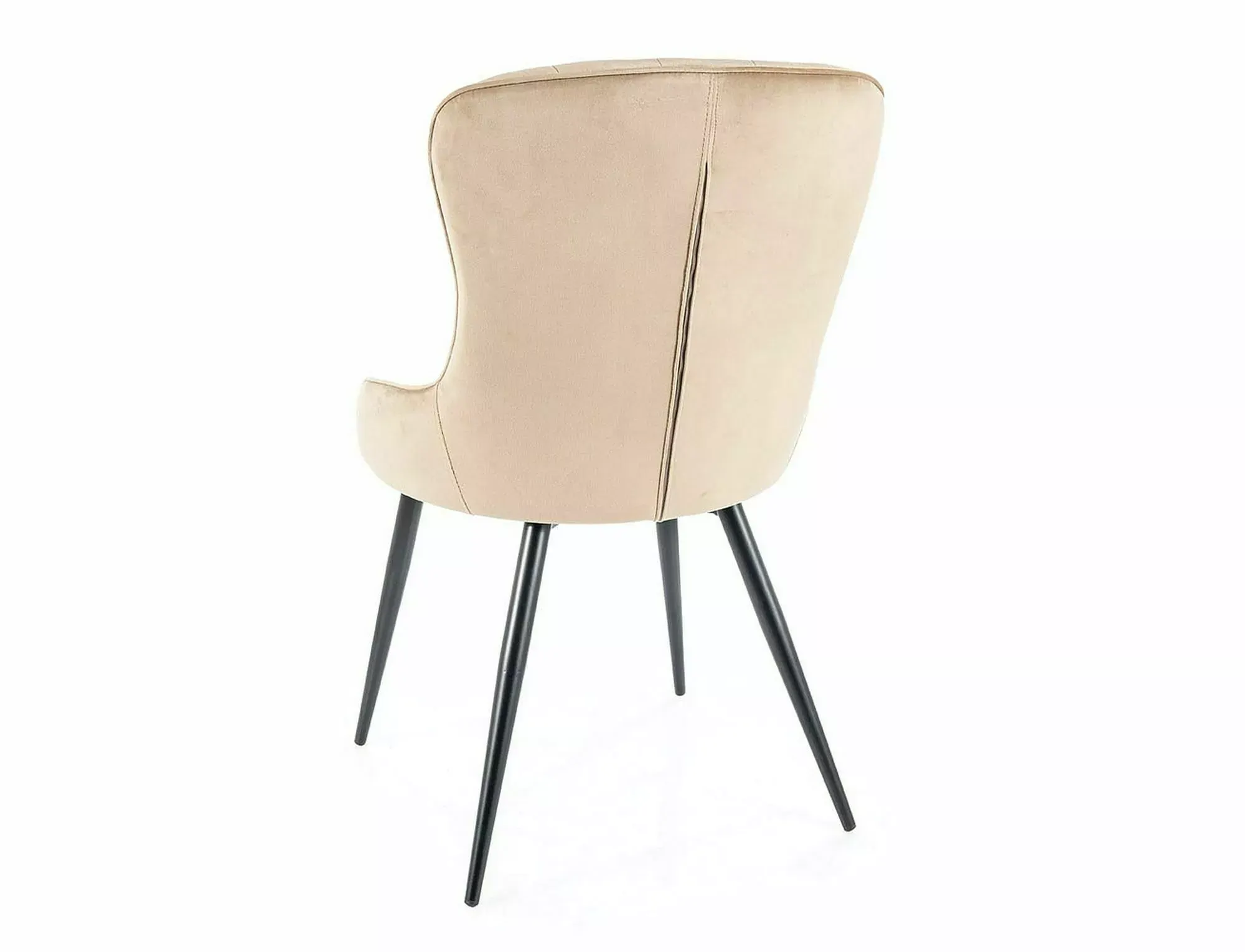 Krzesło tapicerowane LOTUS VELVET Bluvel 28 beżowy stelaż czarny - LOTUSVCBE