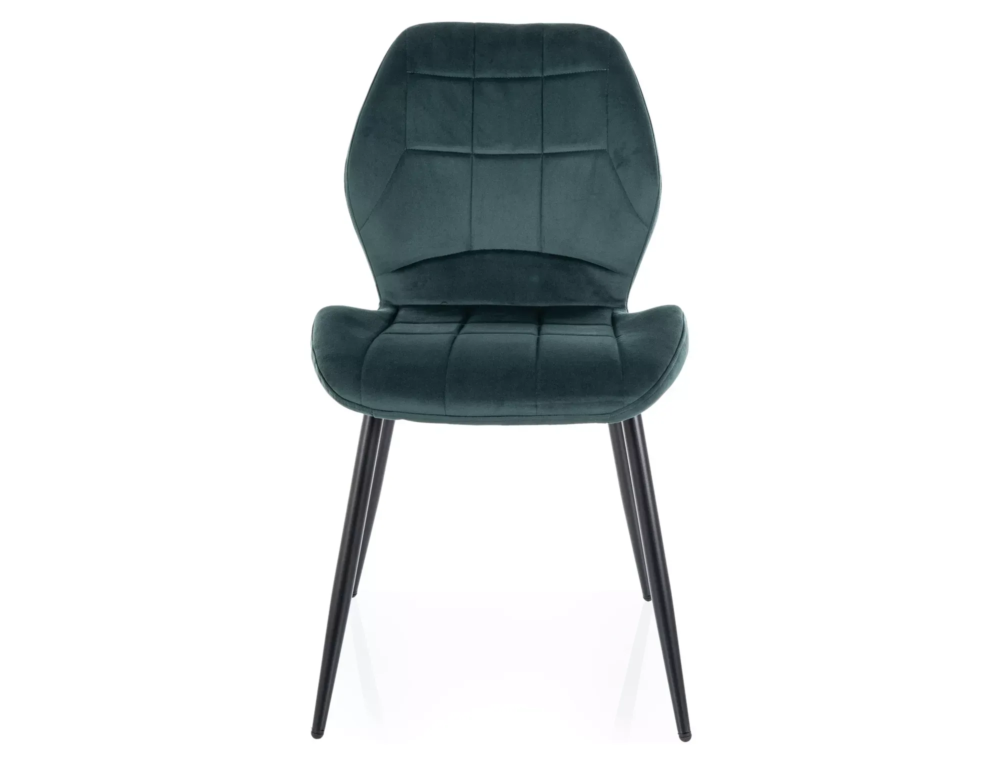 Krzesło aksamitne tapicerowane JAKE VELVET zielone/czarne nogi - JAKEVCZ