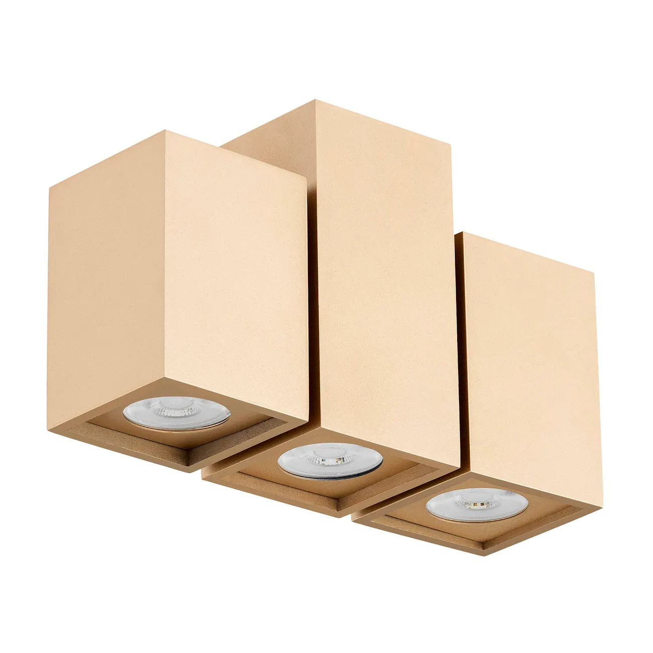 Plafon MORTIMER drewniany kubiki złoty - 6269