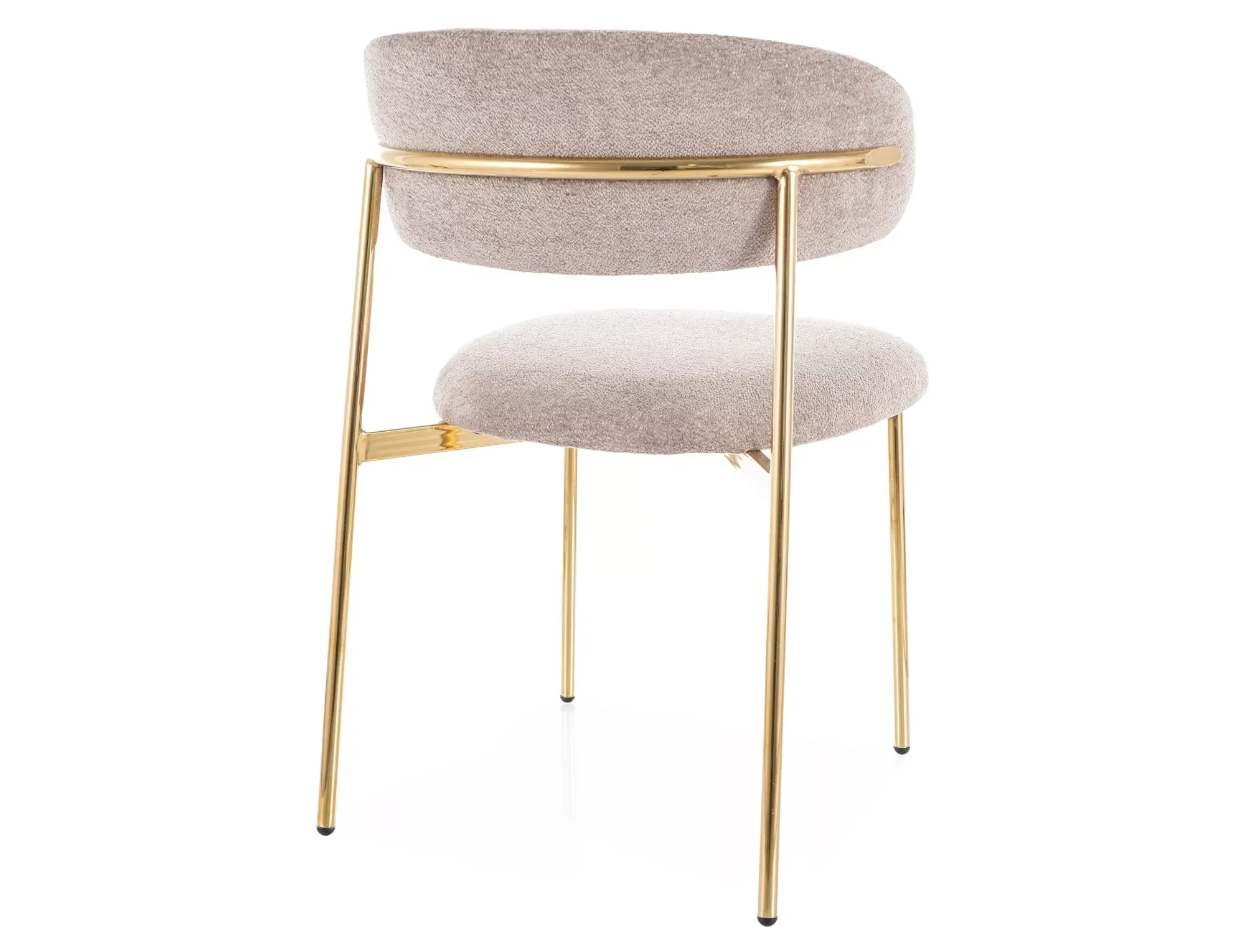 Krzesło jadalniane ELTON RAVEN ciemnobeżowe/złote nogi - ELTONRZLCBE