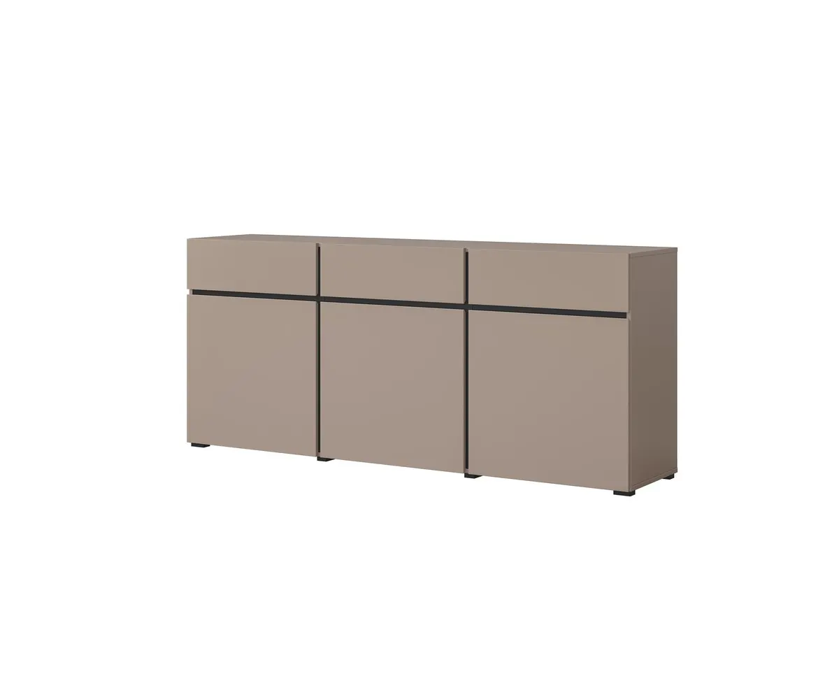 Komoda 3-drzwiowa z 3 szufladami CROSS 180 cm congo beżowo-szara — zdjęcie 2