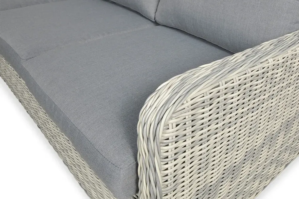 Narożnik ogrodowy modułowy MARYLAND DINING ze stołem technorattan jasnoszary - FG002439