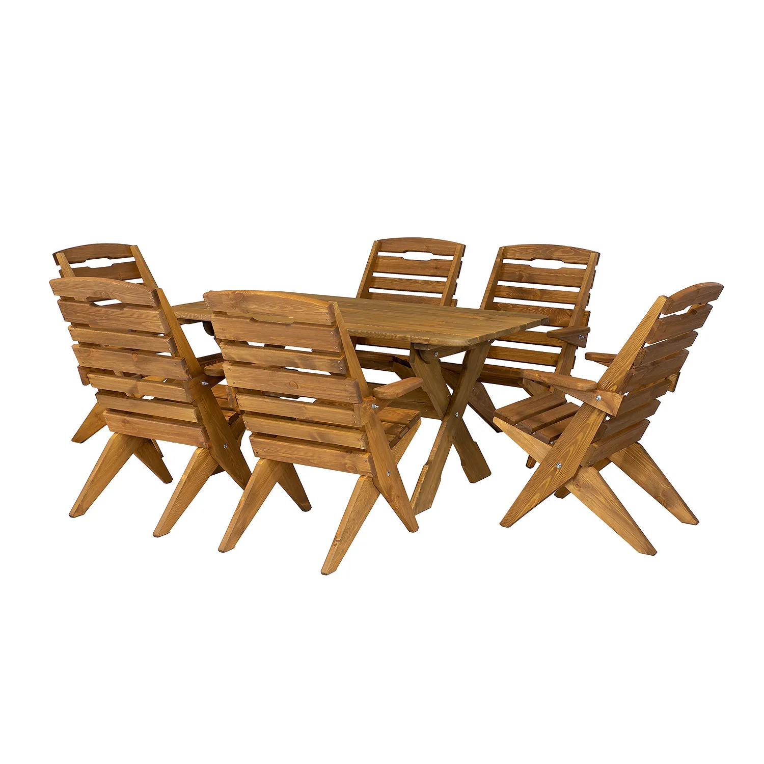 Stół ogrodowy drewniany TOM 75X140 świerk kolor dąb - DR_MO109_STOL_S140