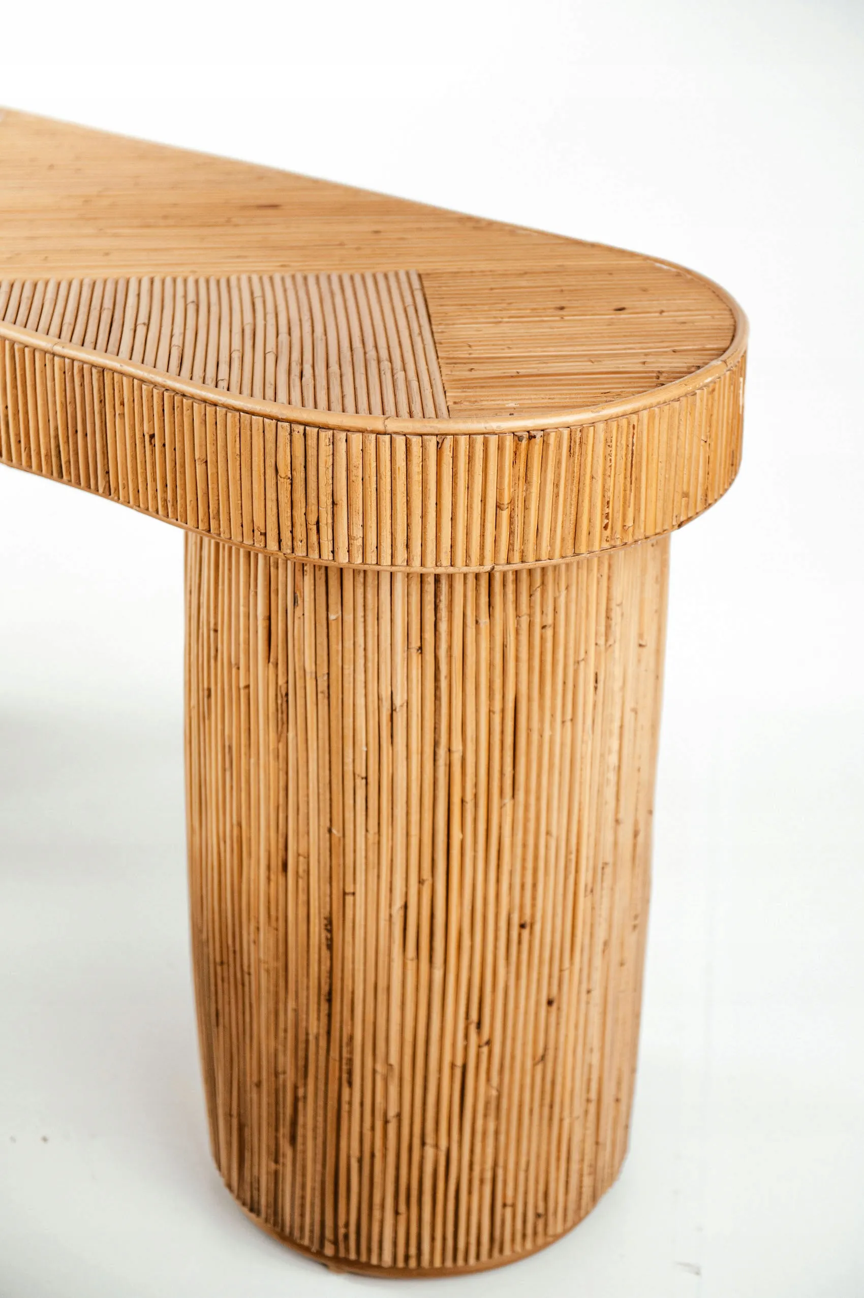 STOLIK KONSOLA KACA - naturalny rattan - MMRT015