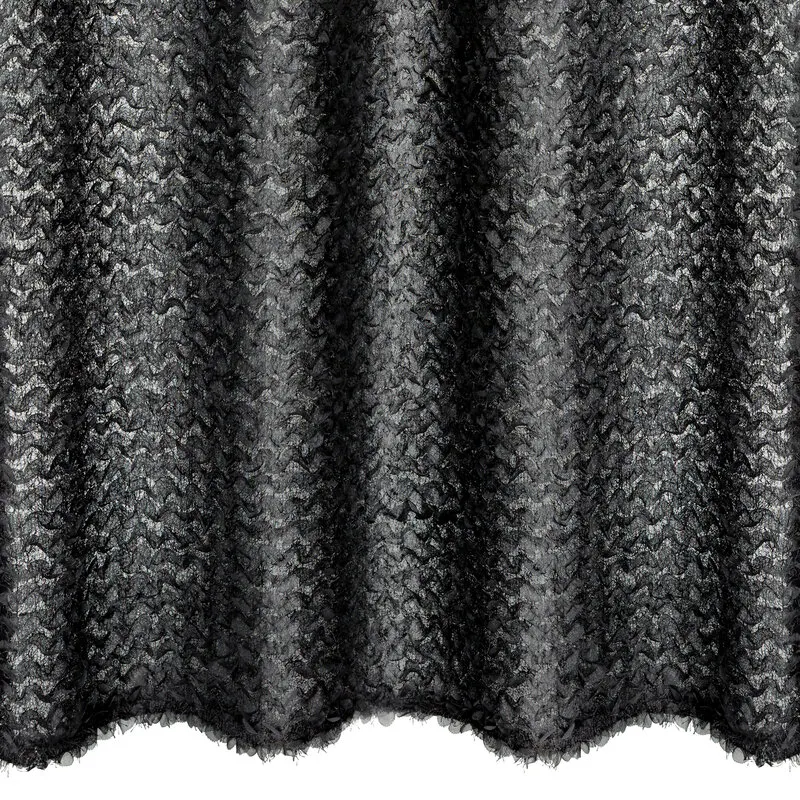 ZASŁONA GOTOWA TIFFANY 135 X 250 CM CZARNY - EU_459660